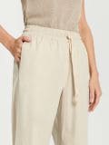 Hlače wide leg - bež - SINSAY - small3