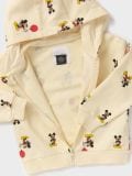 Športna jopa s kapuco na zadrgo Mickey Mouse - krema - SINSAY - small2