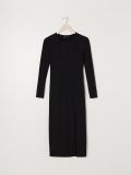 Fitted midi dress with side split - black - SINSAY - small4