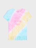 Koszulka tie dye z ozdobnymi frędzlami - wielobarwny - SINSAY - small1