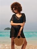 Poncho de plajă - negru - SINSAY - small1