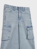 Джинси wide leg - синій - SINSAY - small4