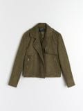 Jakna od imitacije antilopa - khaki - SINSAY - small5