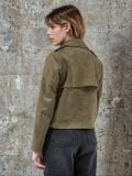 Jakna od imitacije antilopa - khaki - SINSAY - small2
