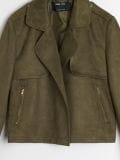 Jakna od imitacije antilopa - khaki - SINSAY - small12