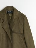 Jakna od imitacije antilopa - khaki - SINSAY - small8