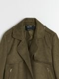 Jakna od imitacije antilopa - khaki - SINSAY - small14