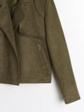 Jakna od imitacije antilopa - khaki - SINSAY - small15