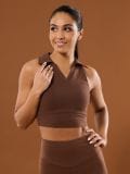 Športni top - rjava - SINSAY - small4