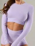 Crop top - μοβ - SINSAY - small1