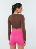 Crop top - rjava - SINSAY - small2