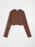 Crop top - rjava - SINSAY - small4
