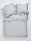 Posteljina od satena - svetlo siva - SINSAY - small1