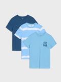 Majica - 3 komada - svijetlo plava - SINSAY - small1