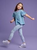 Helanke s cvjetnim uzorkom - svijetlo plava - SINSAY - small6