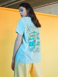 Tricou de damă - albastru-pal - SINSAY - small4