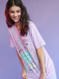 Tricou de damă - lavand - SINSAY - small3