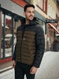 Puffer jope kapuutsiga - tolmroheline - SINSAY - small1