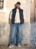 Tepitud vest - tumesinine - SINSAY - small3
