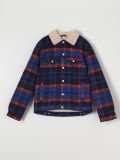 Ruuduline sherpa jakk - hüatsindivärvi - SINSAY - small1