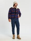 Ruuduline sherpa jakk - hüatsindivärvi - SINSAY - small3