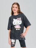 Короткі легінси Hello Kitty - чорний - SINSAY - small1