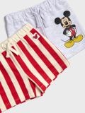 Komplet od 2 para kratkih pantalona Mickey Mouse - svetlo siva - SINSAY - small2