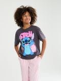 T-särk Stitch - tumehall - SINSAY - small3