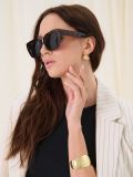 Прямокутні сонцезахисні окуляри - коричневий - SINSAY - small1