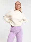 Cropped high waist traperice - purpurna boja - SINSAY - small4