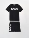 Dvodelna pidžama NASA - crno - SINSAY - small3