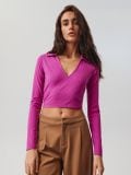 Rebrast crop top - vijolična - SINSAY - small1