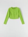 Rebrast crop top - rumeno zelena - SINSAY - small4