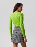Rebrast crop top - rumeno zelena - SINSAY - small3