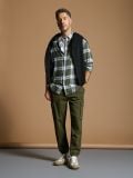 Cămașă în carouri de flanelă - kaki - SINSAY - small3