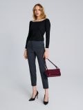 Bluza s kontrastnim robom - črna - SINSAY - small2