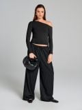 Majica z dolgimi rokavi - črna - SINSAY - small3