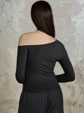 Лонгслів basic - чорний - SINSAY - small2