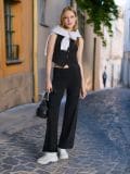 Püksid wide leg - must - SINSAY - small6