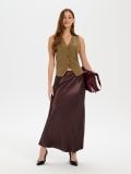 Satenska midi suknja - kafa - SINSAY - small2