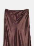 Satenska midi suknja - kafa - SINSAY - small9