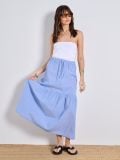 Črtasto midi krilo - večbarvna - SINSAY - small3