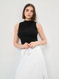 Midi suknja na vezivanje - belo - SINSAY - small4