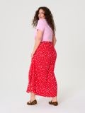 Lilleline midipikkuses seelik PLUS SIZE - punane - SINSAY - small3