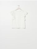 Ażurowa bluzka - kremowy - SINSAY - small4