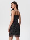 Peente õlapaeltega minikleit - must - SINSAY - small4