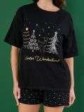 Kaheosaline pidžaamakomplekt - must - SINSAY - small7
