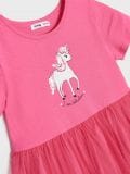Rochie cu tul - roz - SINSAY - small4