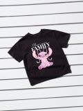 T-Shirt mit Druck im Loose-Fit Stitch - Grau - SINSAY - small7