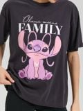 T-Shirt mit Druck im Loose-Fit Stitch - Grau - SINSAY - small1